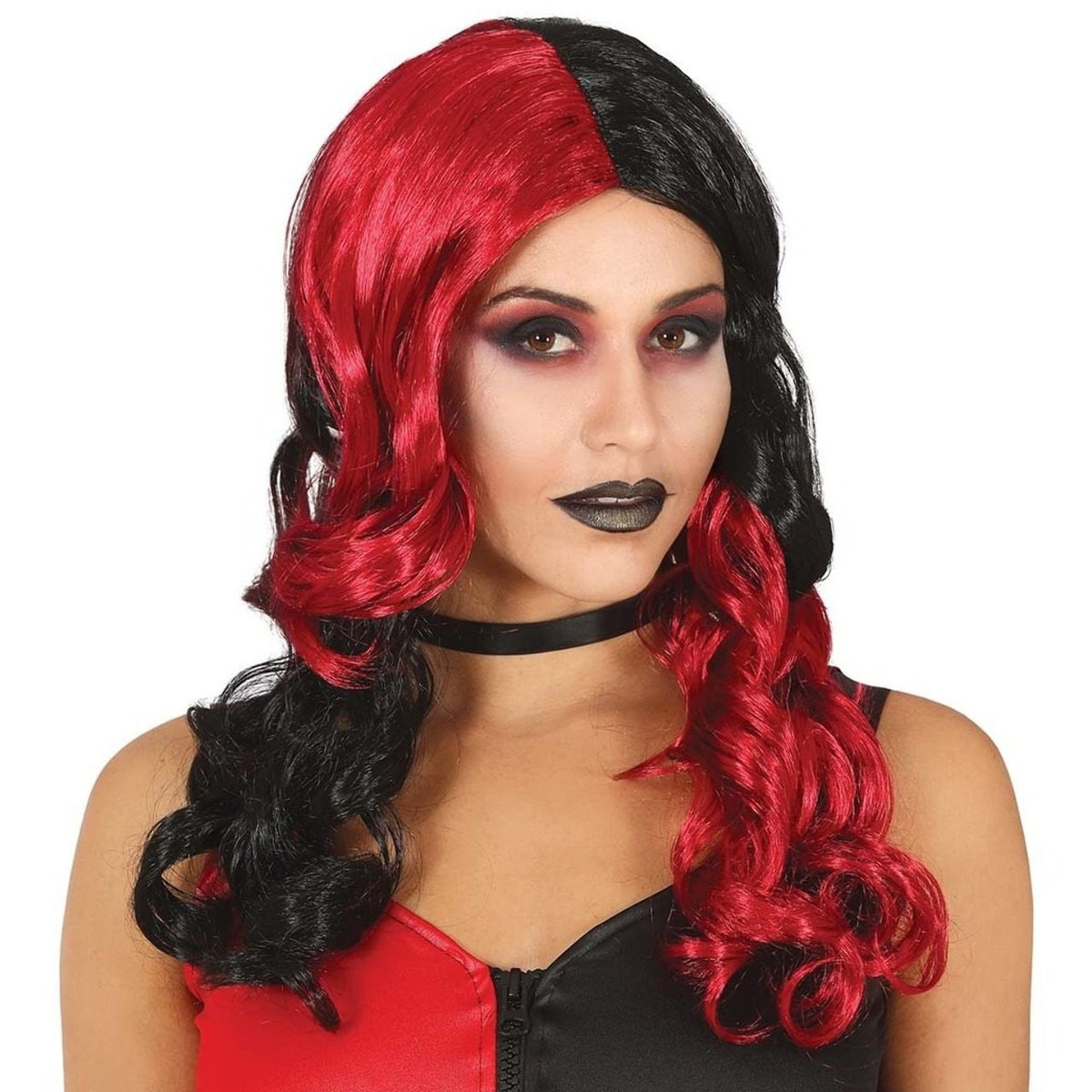 Black and Red Wavy Wig