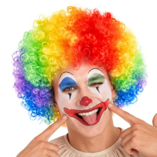 Multicolour Curly Clown Wig
