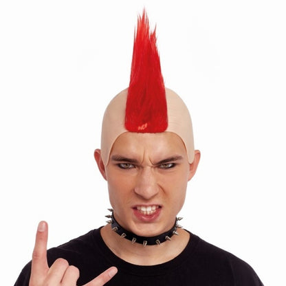 Red Punk Mohawk Wig