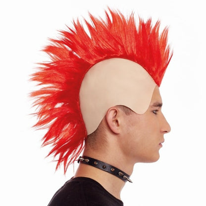 Red Punk Mohawk Wig