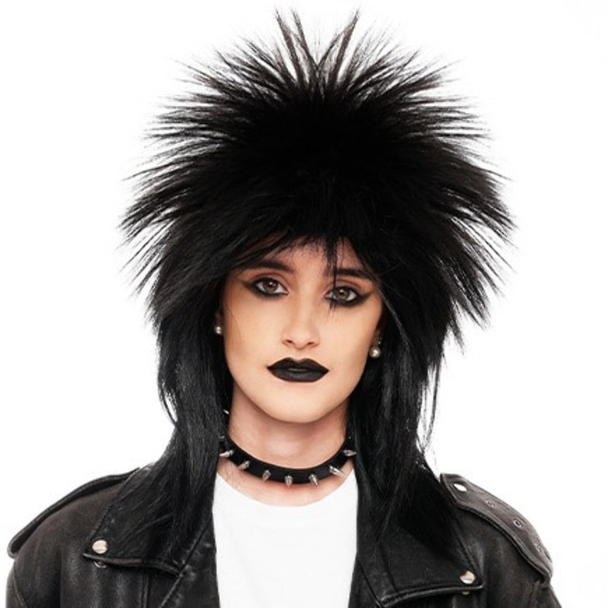 Long Black Punk Wig