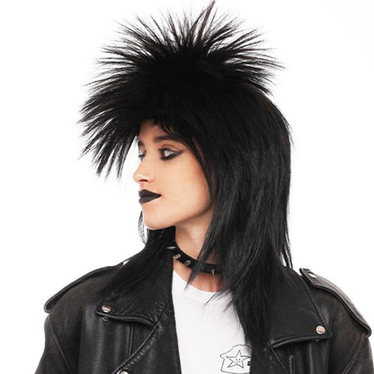 Long Black Punk Wig