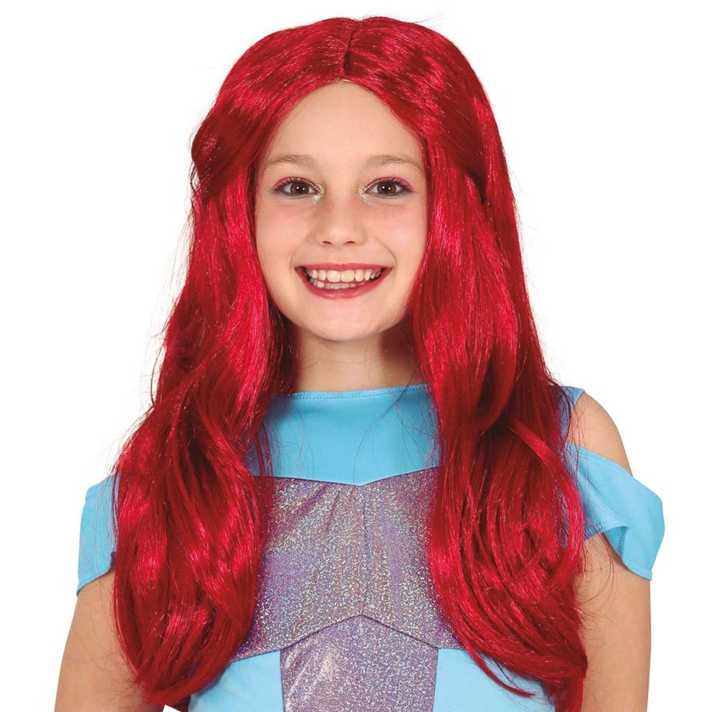 Girls Red Mermaid Wig