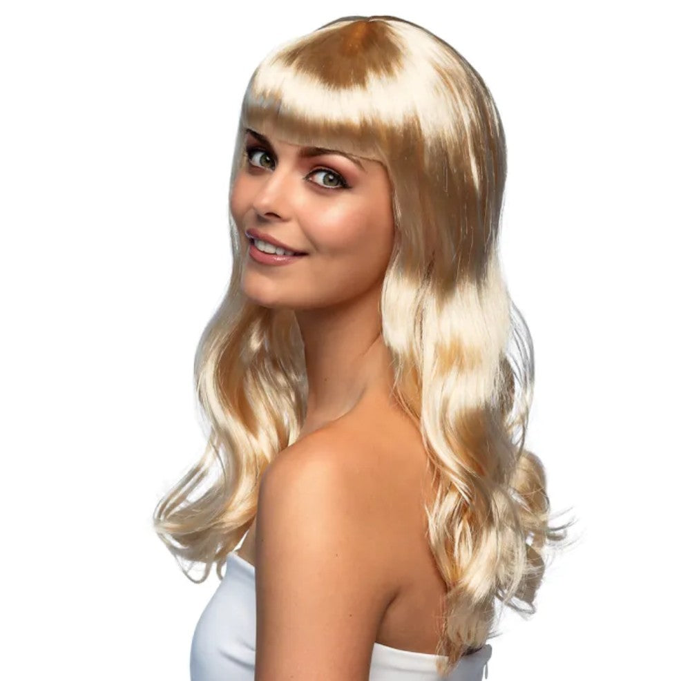 Blonde Wavy Wig with Fringe