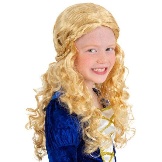 Girls Medieval Wavy Blonde Wig