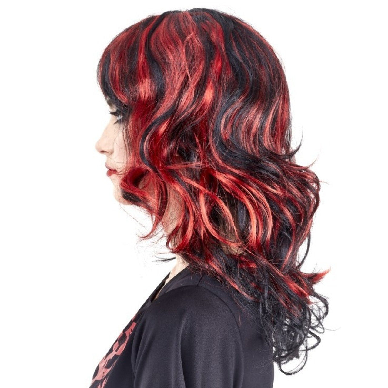 Vampire Woman Wig with Highlights