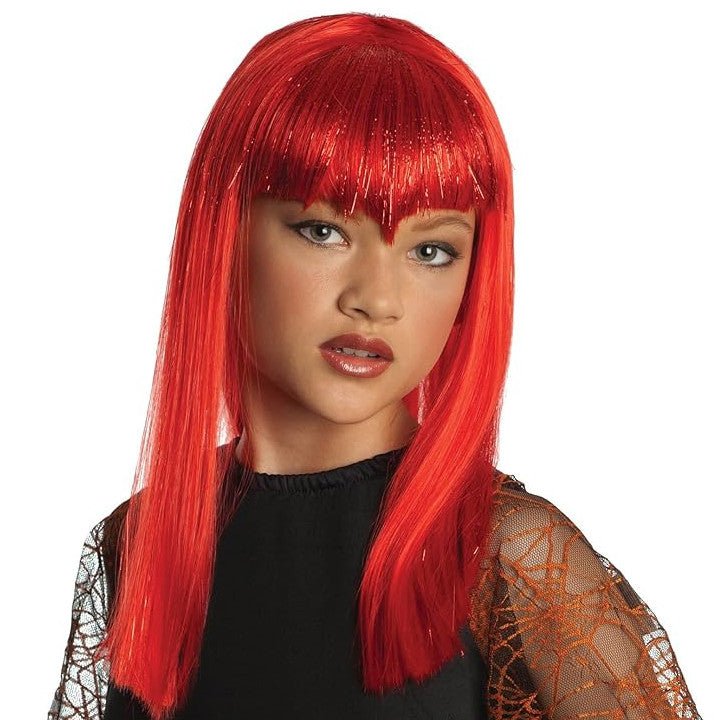 Girls Red Naughty Vampiress Wig