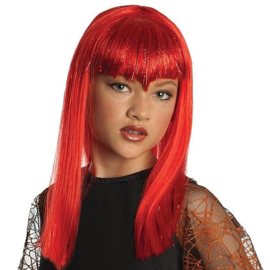 Girls Red Naughty Vampiress Wig