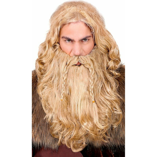 Peluca y Barba de Vikingo Rubia | Don Disfraz