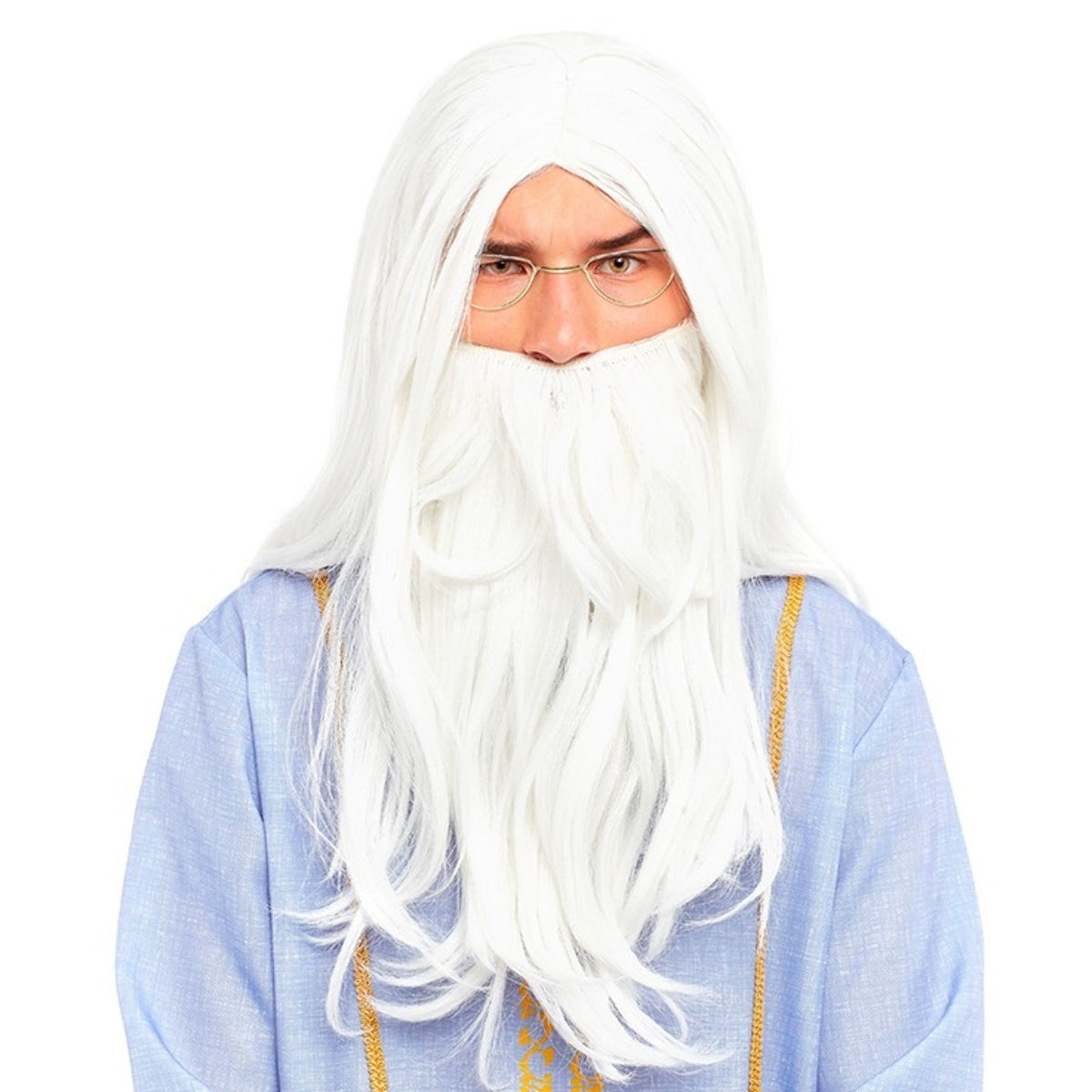 White Wizard Wig and Beard