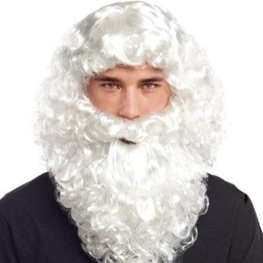 White Wise King Wig and Beard
