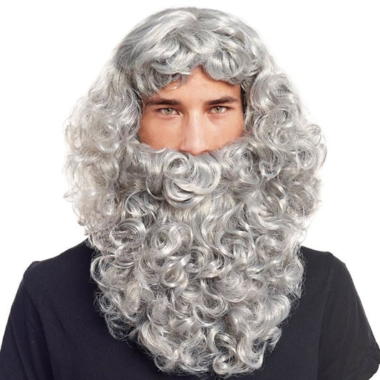 Grey Wise King Wig and Beard