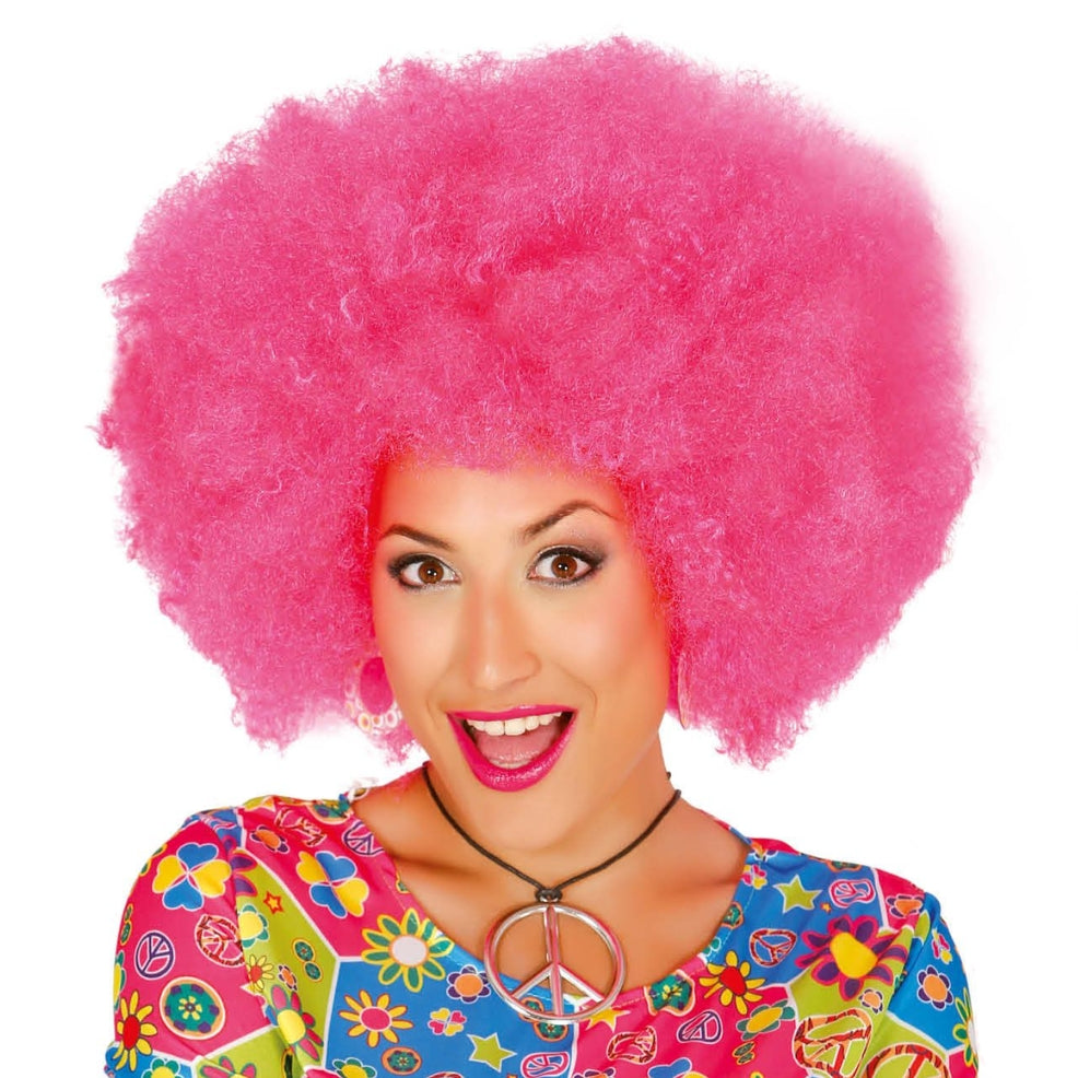 Fuchsia Afro Wig