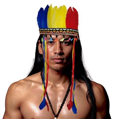 Colourful Feather Indian Headdress