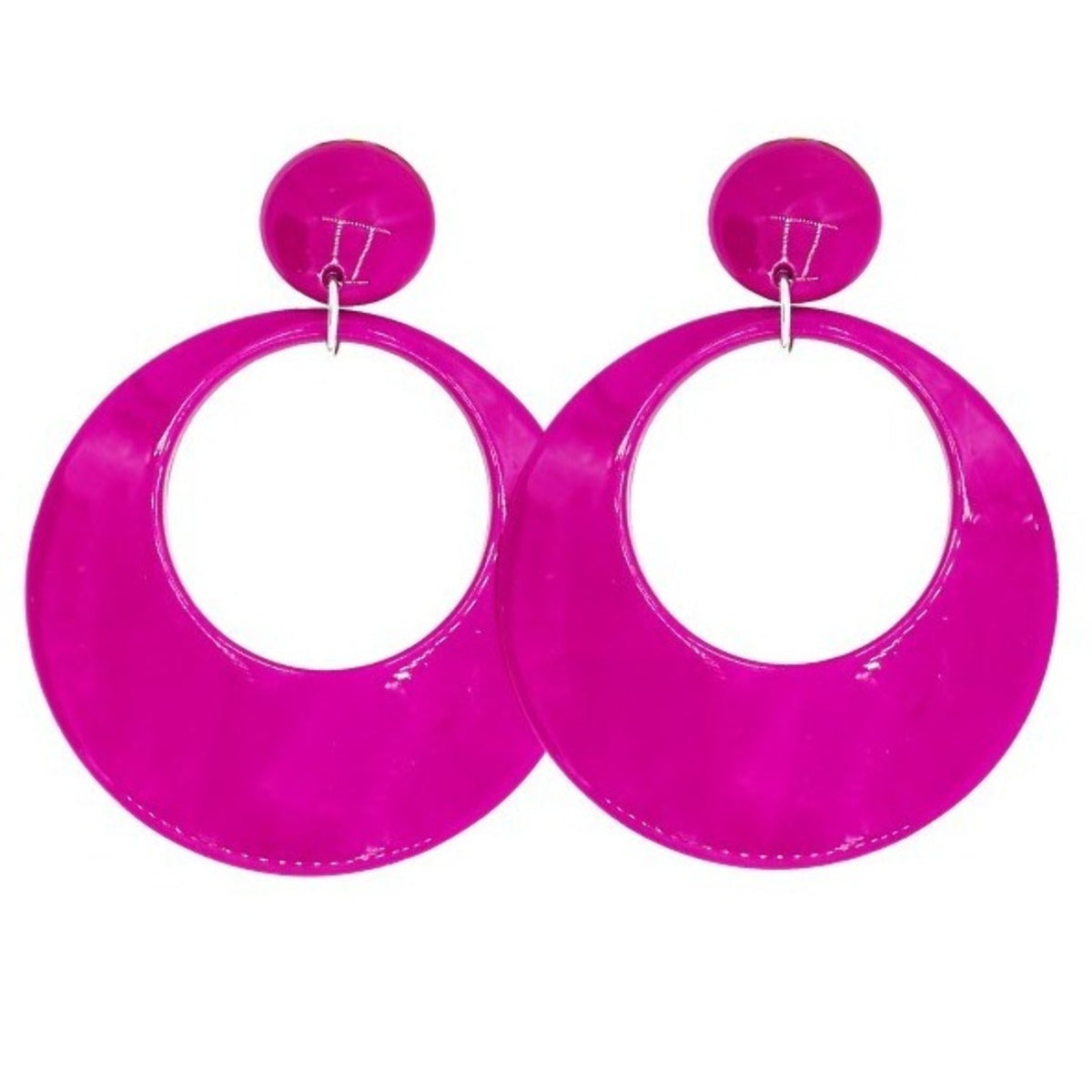 Fuchsia Hoop Flamenco Earrings