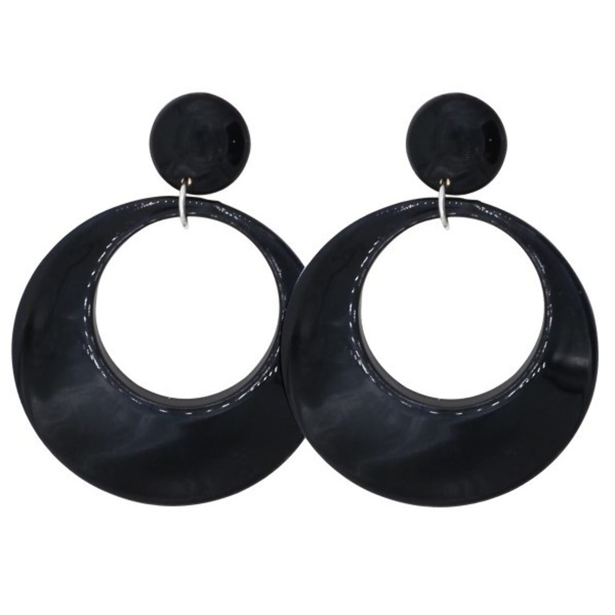Black Hoop Flamenco Earrings