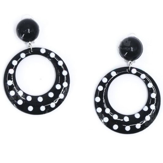 Black and White Flamenco Earrings