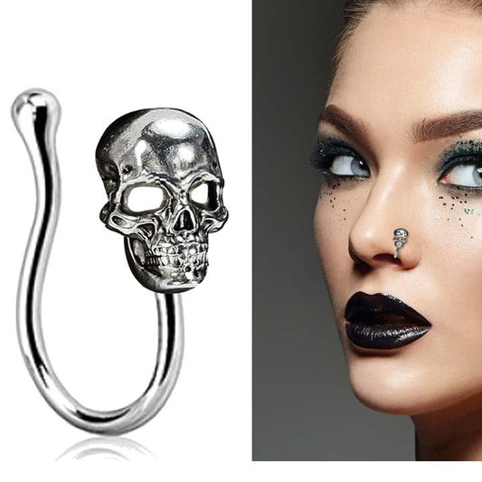 Skull Nose Piercing