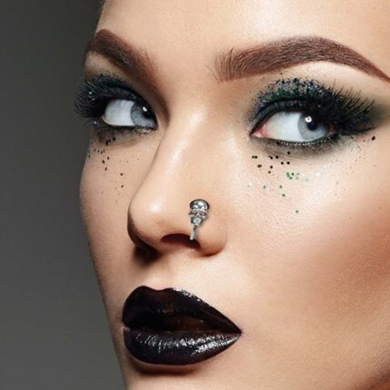 Skull Nose Piercing