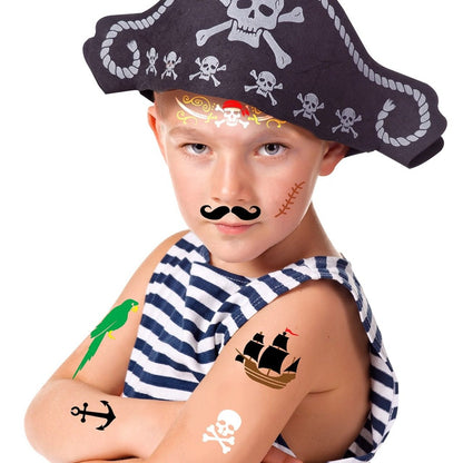 Kids Pirate Face Paint Stencil