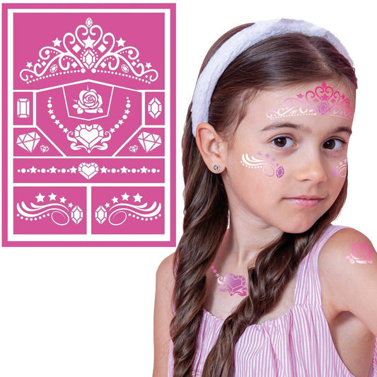 Kids Princess Face Paint Stencil
