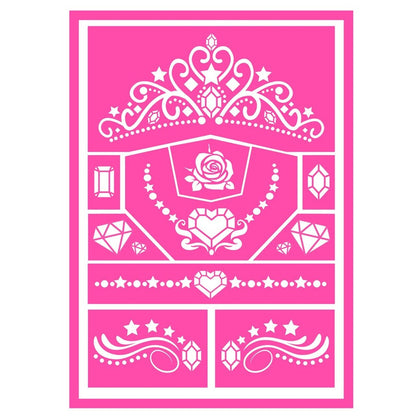 Kids Princess Face Paint Stencil