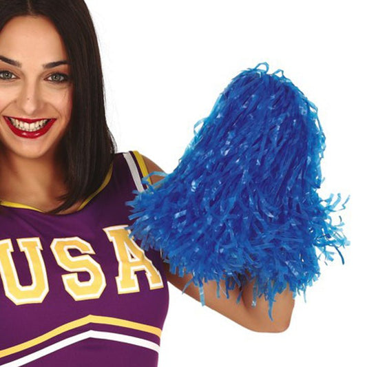 Blue 120 g Raffia Pompom