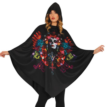 Adult Catrina Floral Poncho