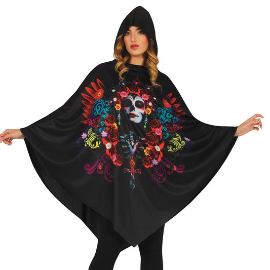 Adult Catrina Floral Poncho