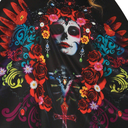 Adult Catrina Floral Poncho