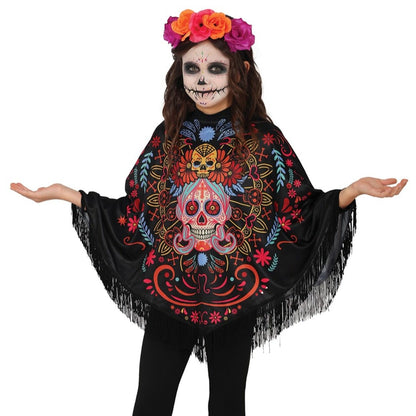 Kids Day of the Dead Catrina Poncho