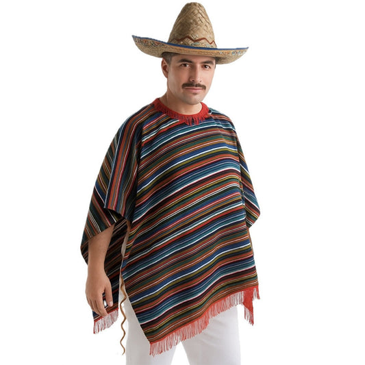 Adult Mexican Striped Poncho