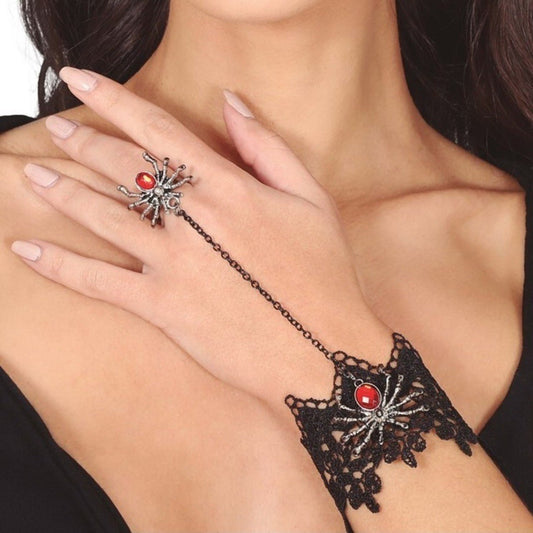 Gothic Bracelet with Ring