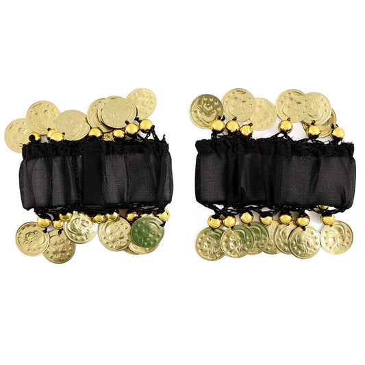 Black Gypsy Bracelets with Coins