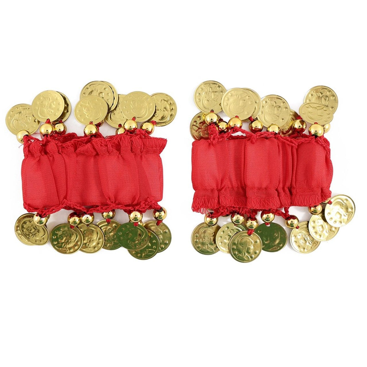 Red Gypsy Bracelets with Coins