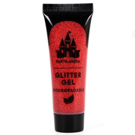 Biodegradable Red Glitter Gel