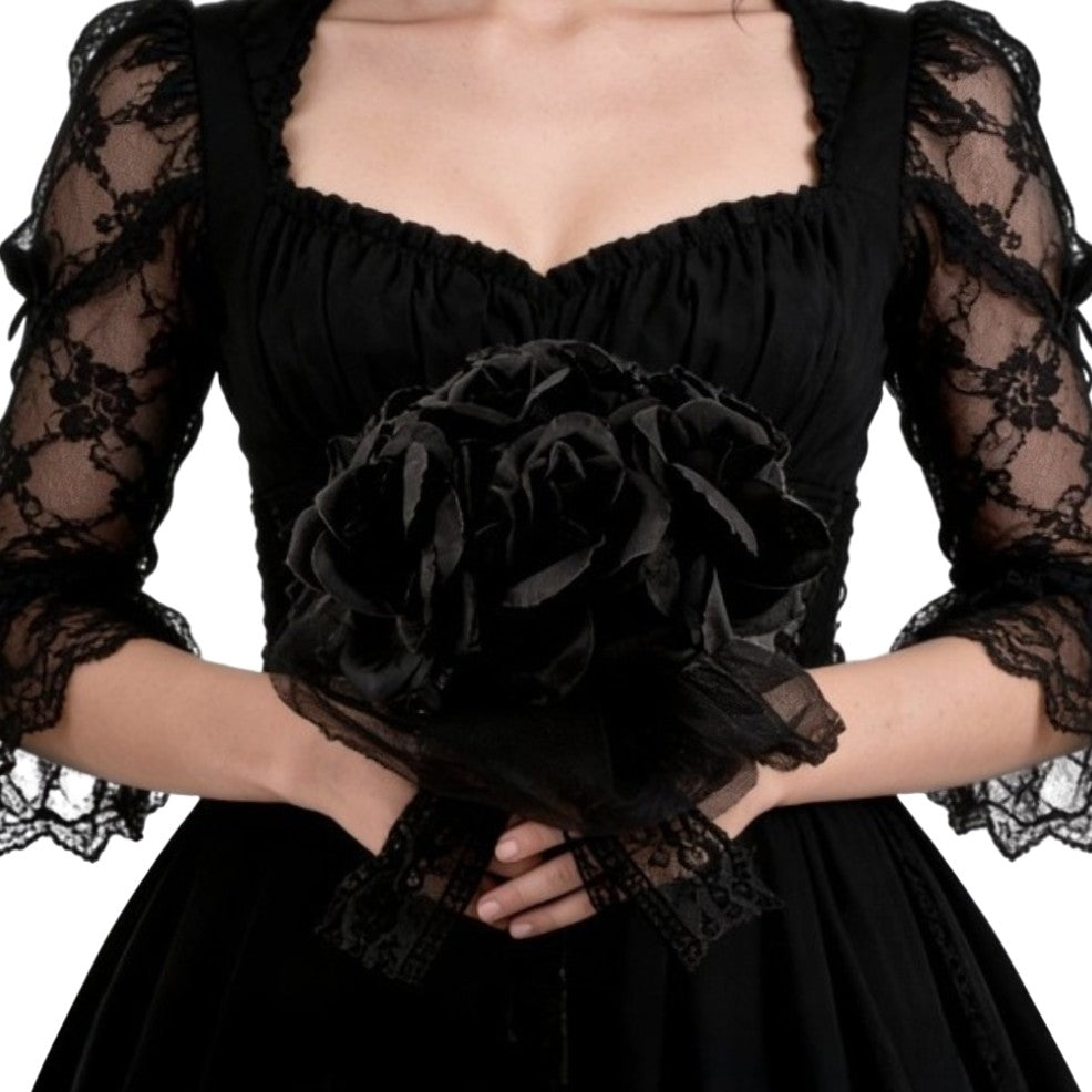 Deluxe Black Roses Bouquet