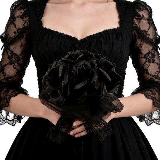 Deluxe Black Roses Bouquet