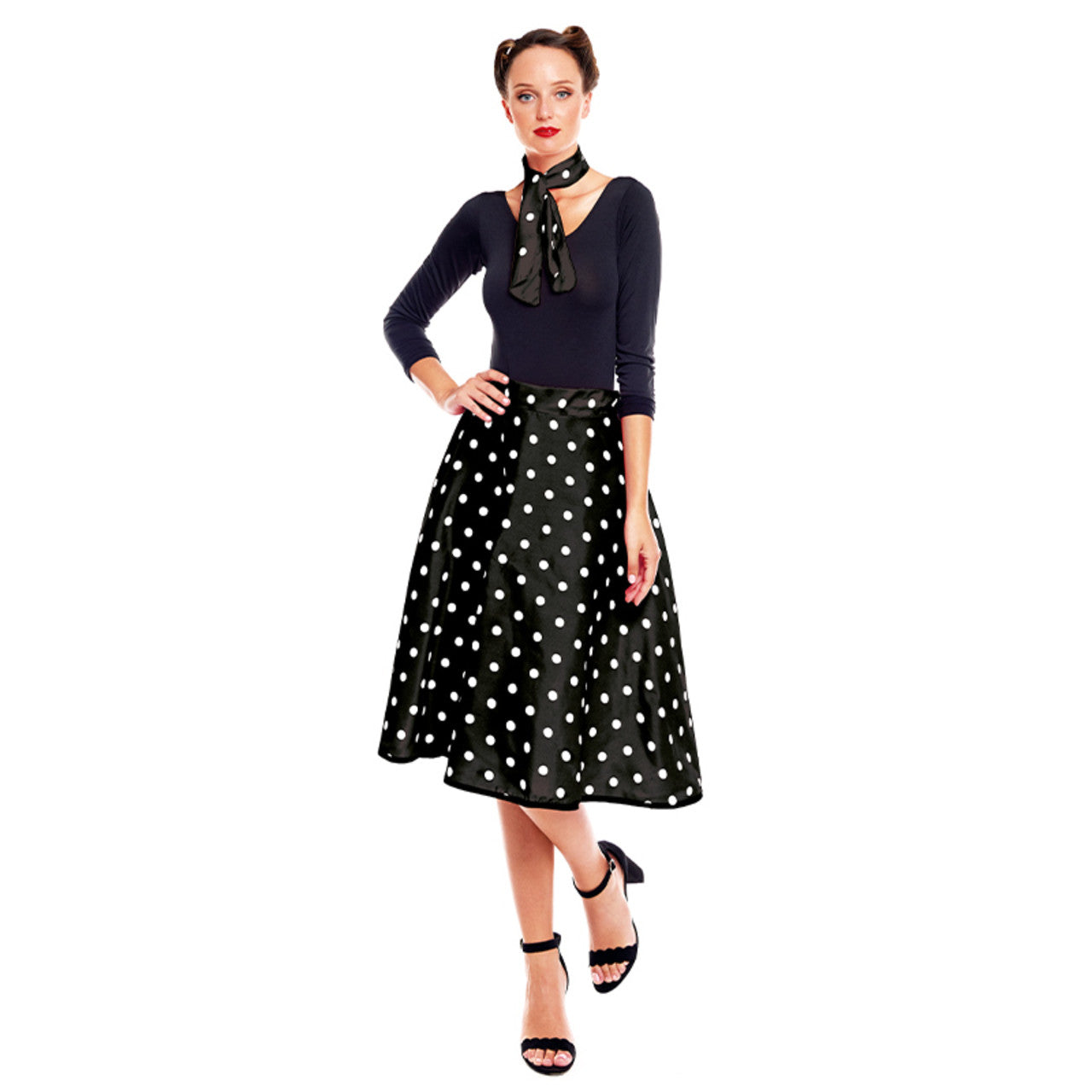 Black Polka Dot 50s Set
