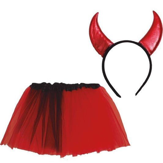 Girls Devil Tutu Set