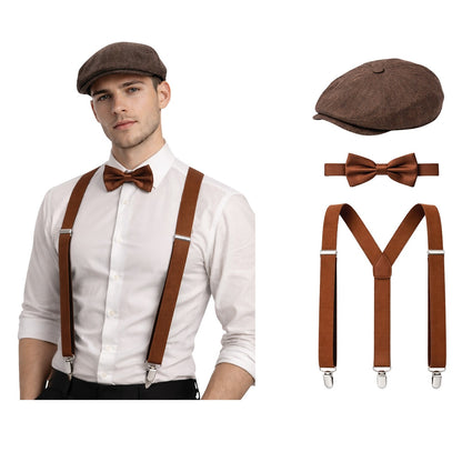 Brown English Gangster Peaky Set