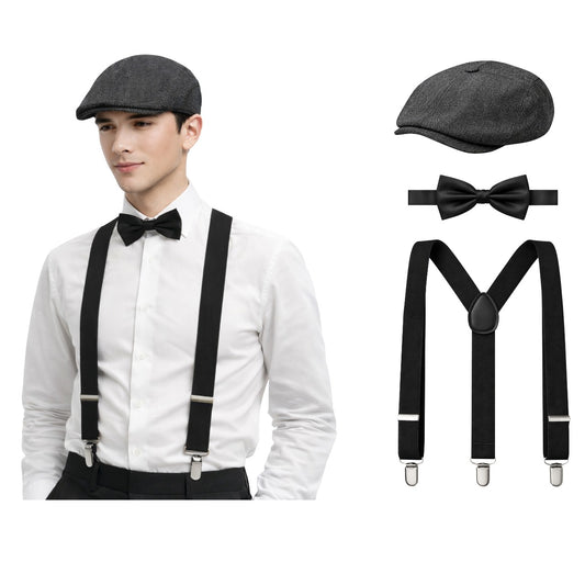 Black English Gangster Peaky Set