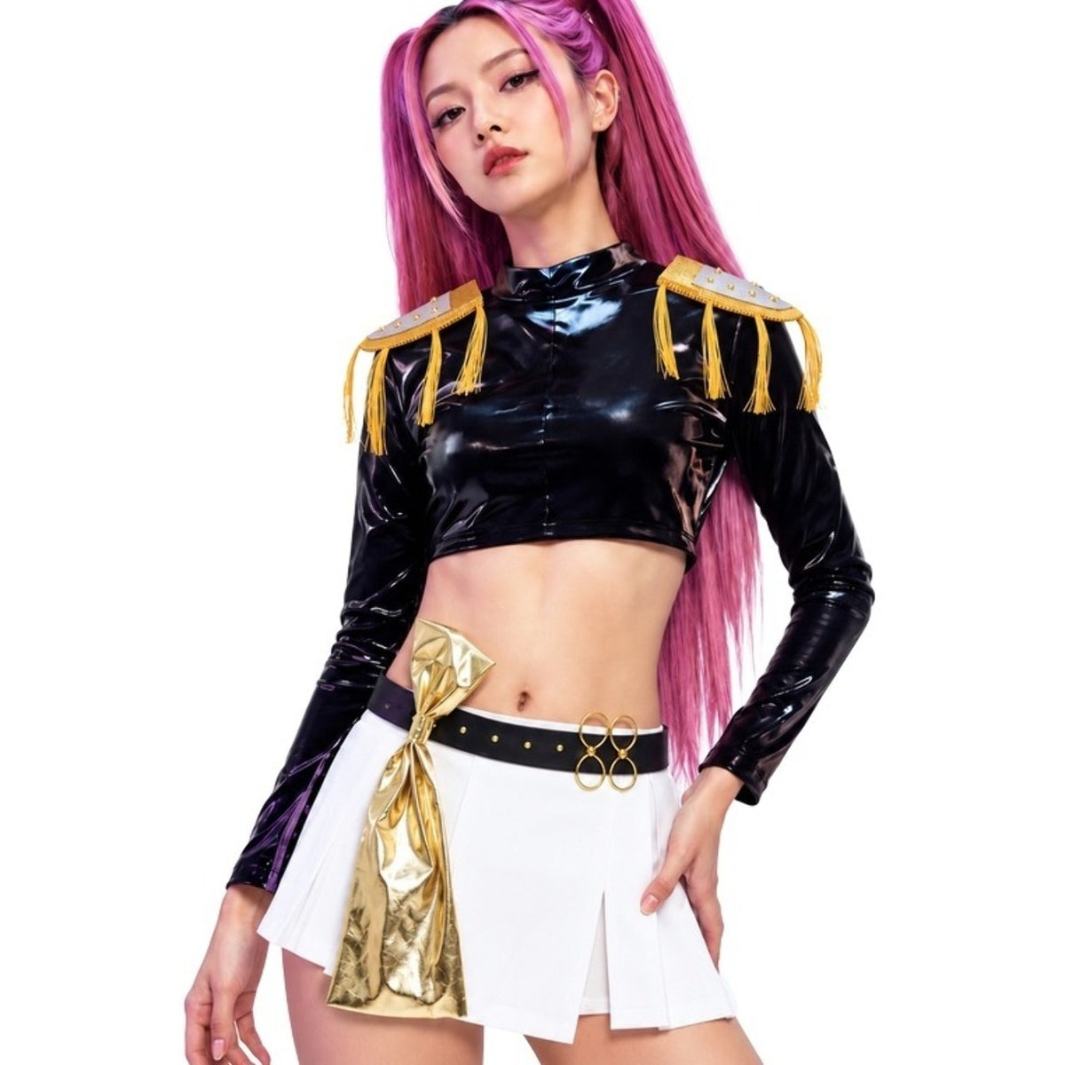 Deluxe K-Pop Set with Epaulettes and Belt