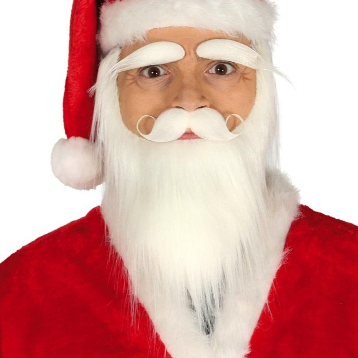 White Santa Claus Beard and Wig Set