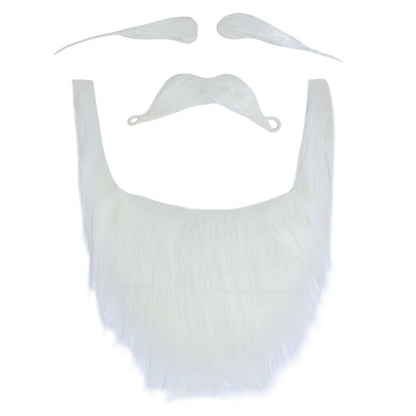White Santa Claus Beard and Wig Set