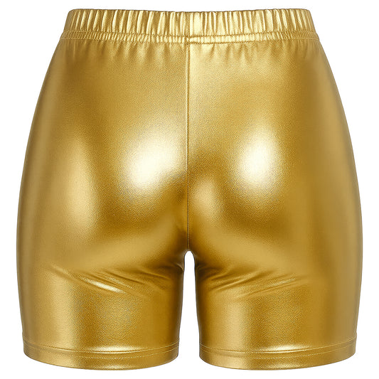 Short Metallic Gold