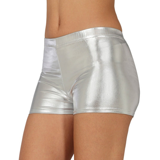 Short Metallic Silver