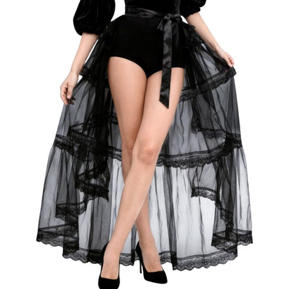Black Tulle Overskirt