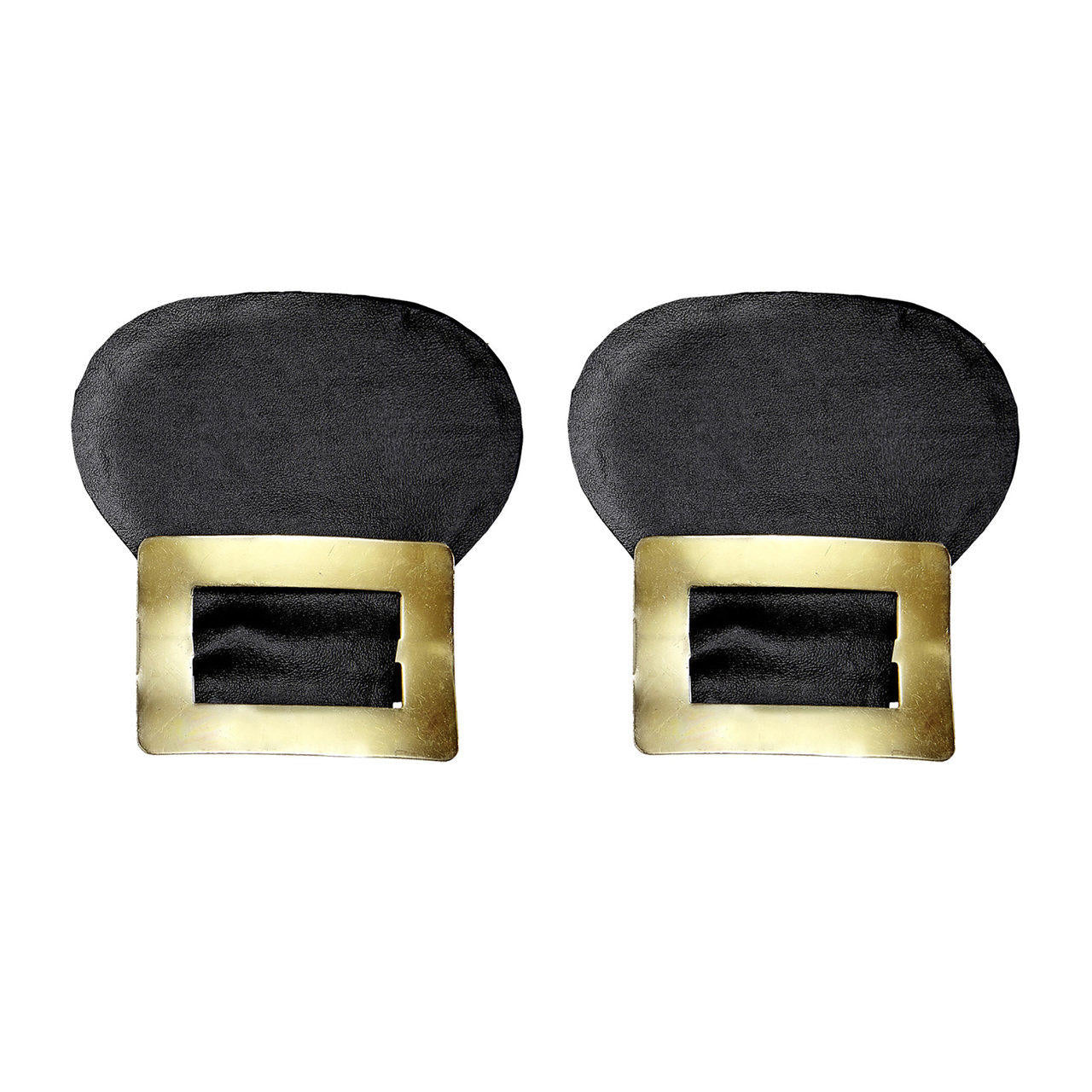 Faux Leather Buckle Lapels