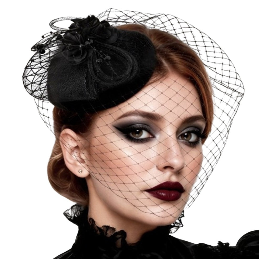 Chic Black Widow Hat